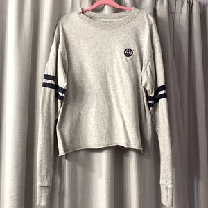 Gray NASA t-shirt by the brand Mighty Fine.